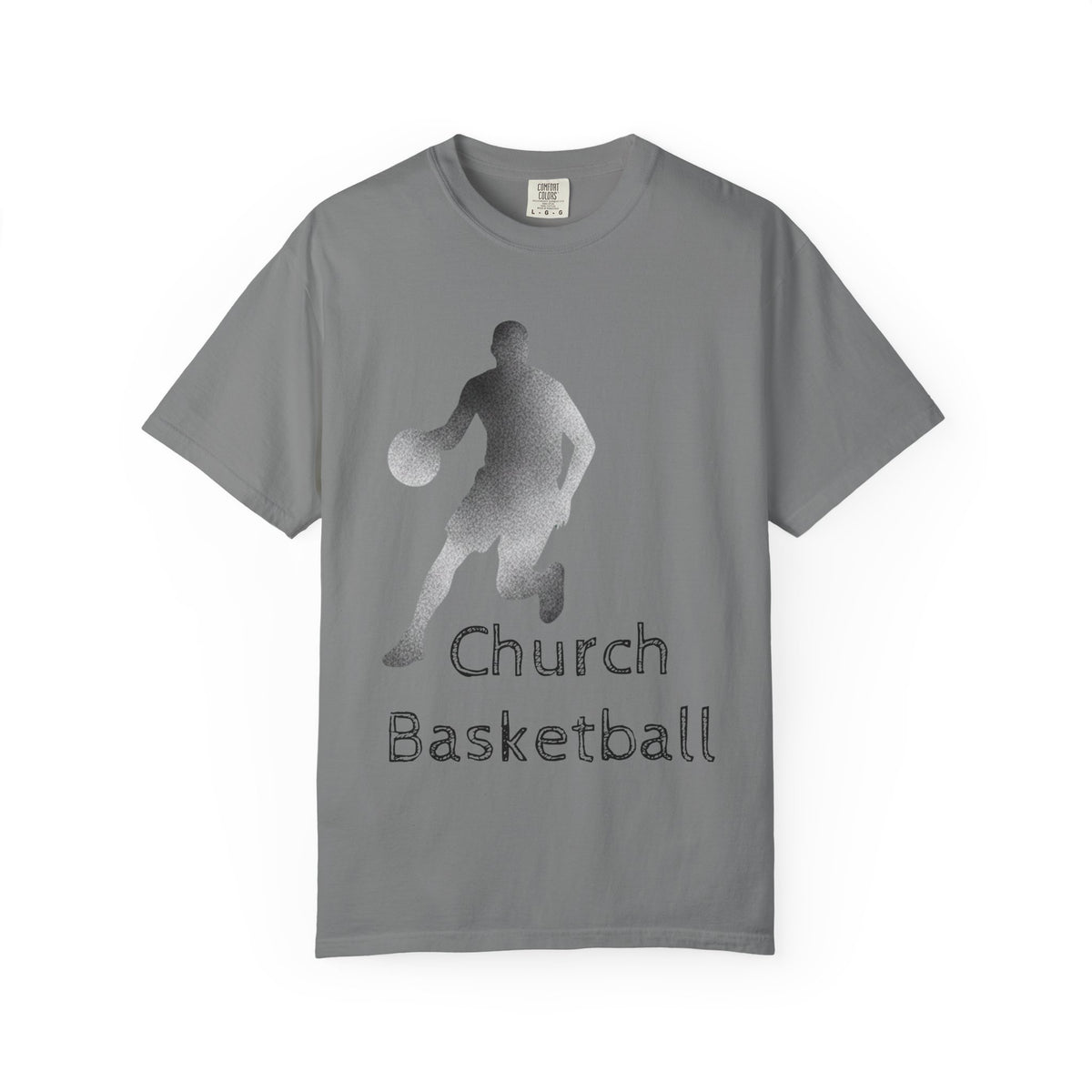 Color: Grey | Church Basketball: High Court Unisex Garment-Dyed T-shirt