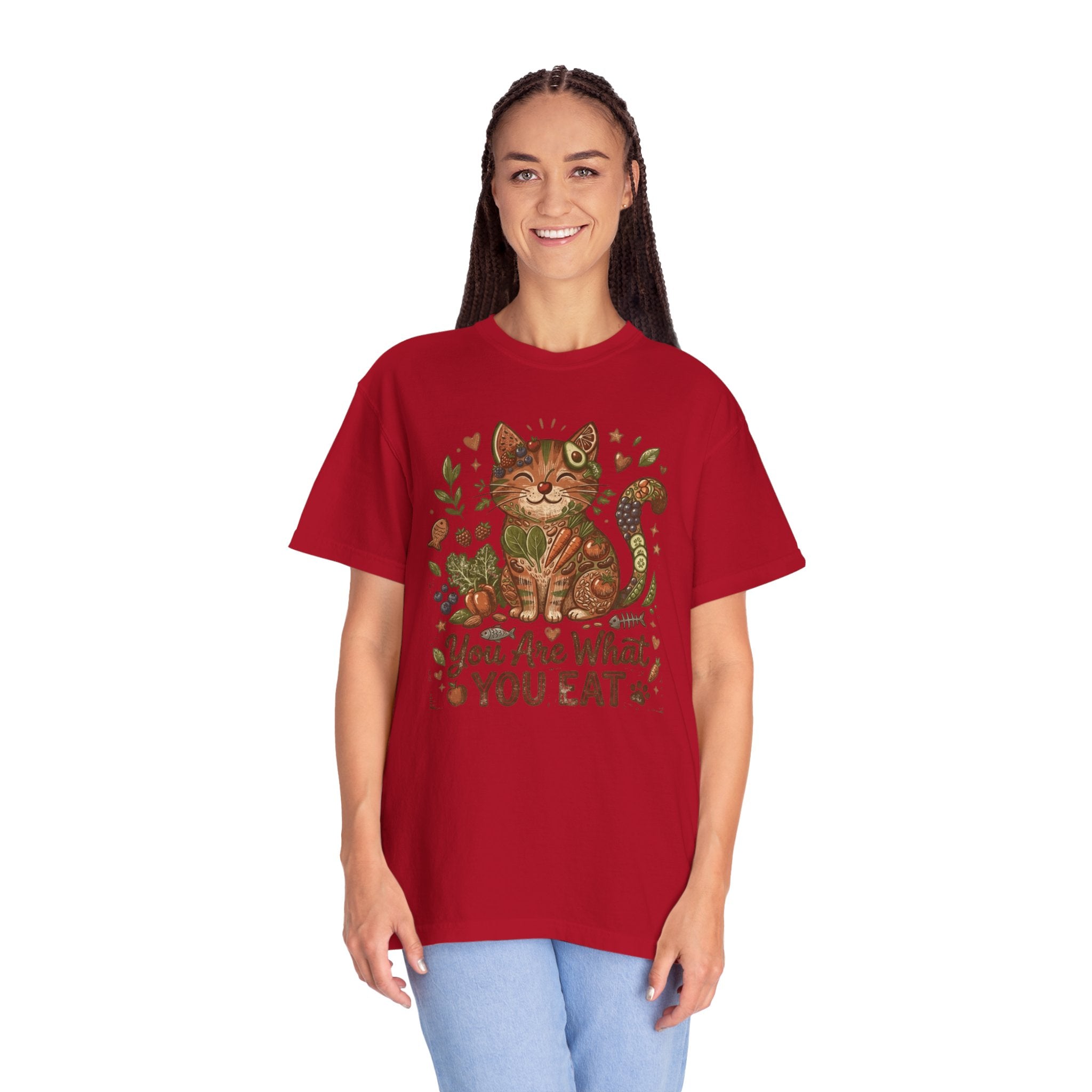 "You Are What You Eat - Cat 3" Unisex Garment-Dyed T-shirt