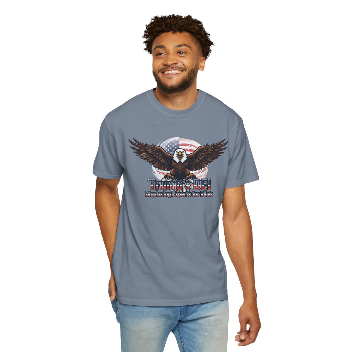 Color: Blue Jean | Trumps DEI Unisex Garment-Dyed Tee