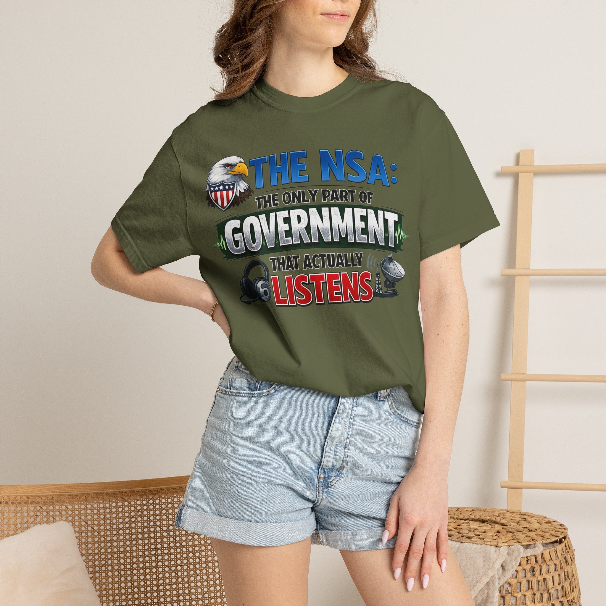 "Finally, Someone Who Cares (Sort Of)" Unisex Garment-Dyed T-shirt