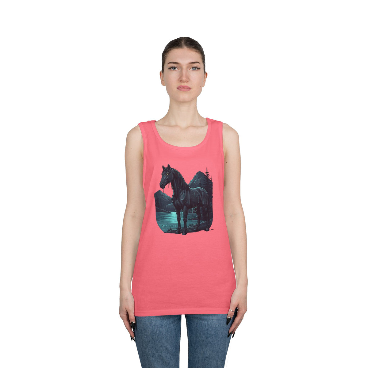 Color: Safety Pink | Kelpie (Scottish Folklore) Tank Top