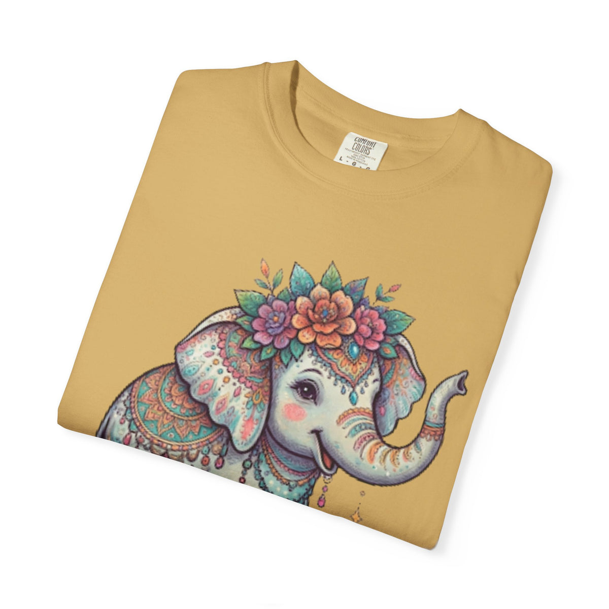 "Hippy Elephant" Unisex Garment-Dyed Tee