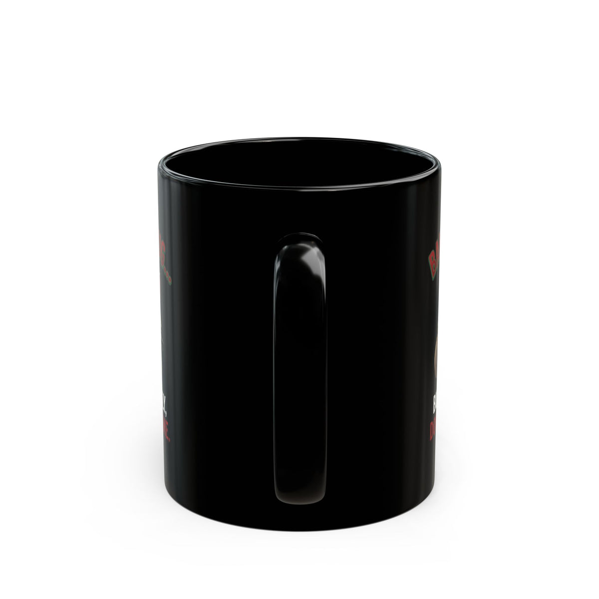 "Bah Humbug" Black Ceramic Mug