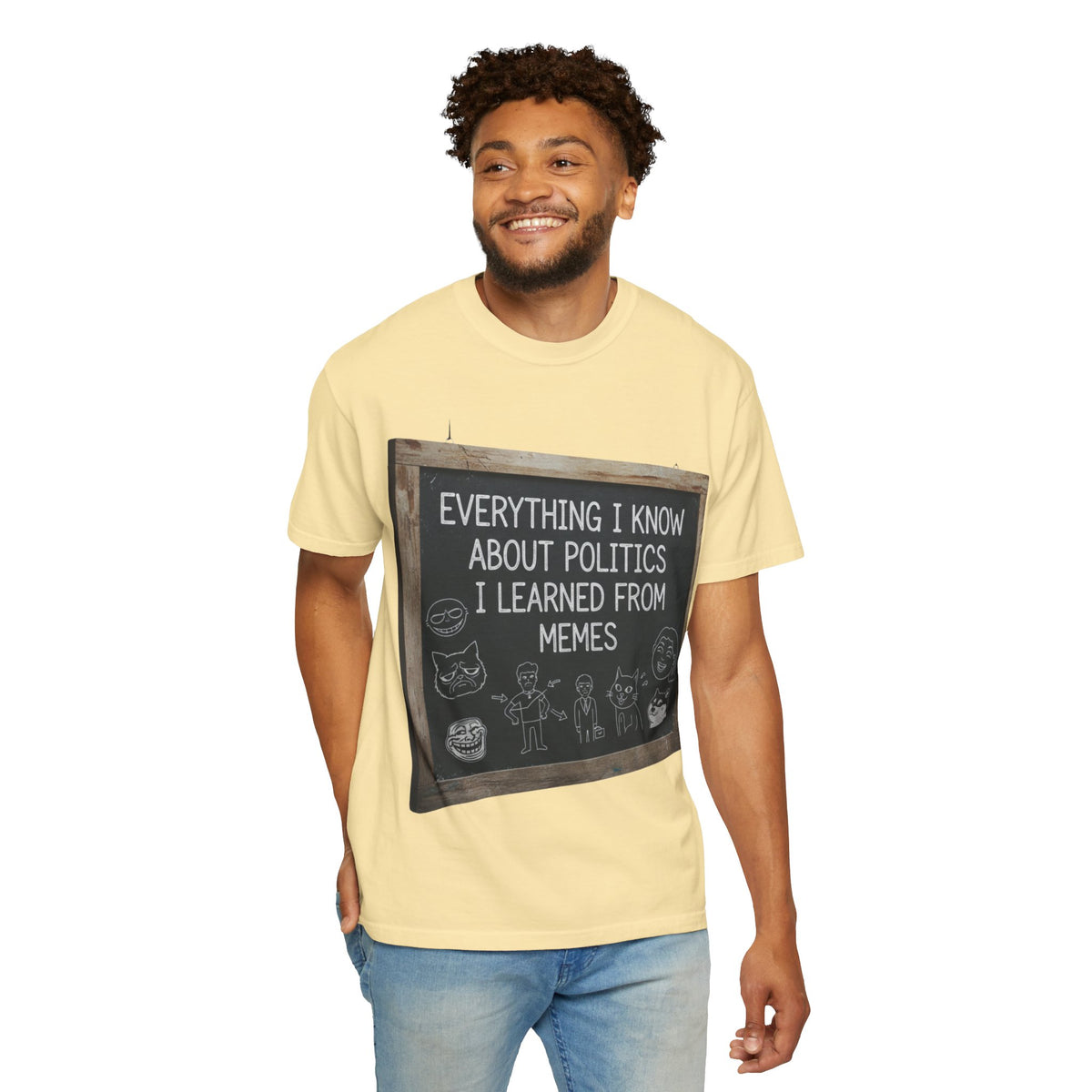 Color: Banana | The Objective Scientist Unisex Garment-Dyed T-shirt