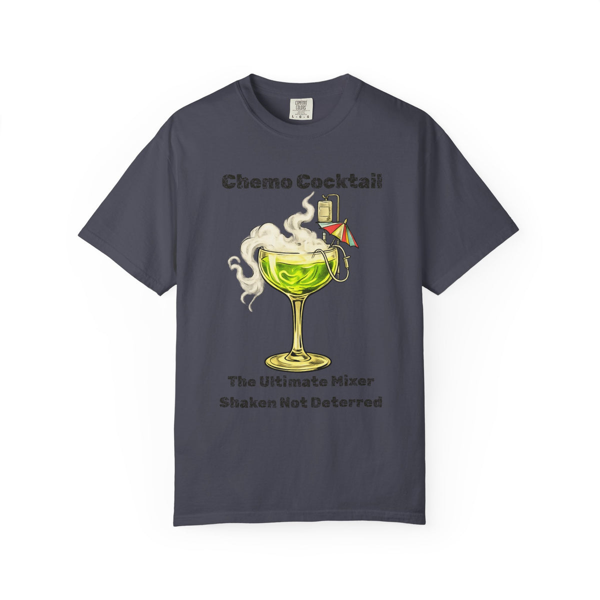 Color: Navy | Chemo Cocktail Unisex Garment-Dyed T-shirt