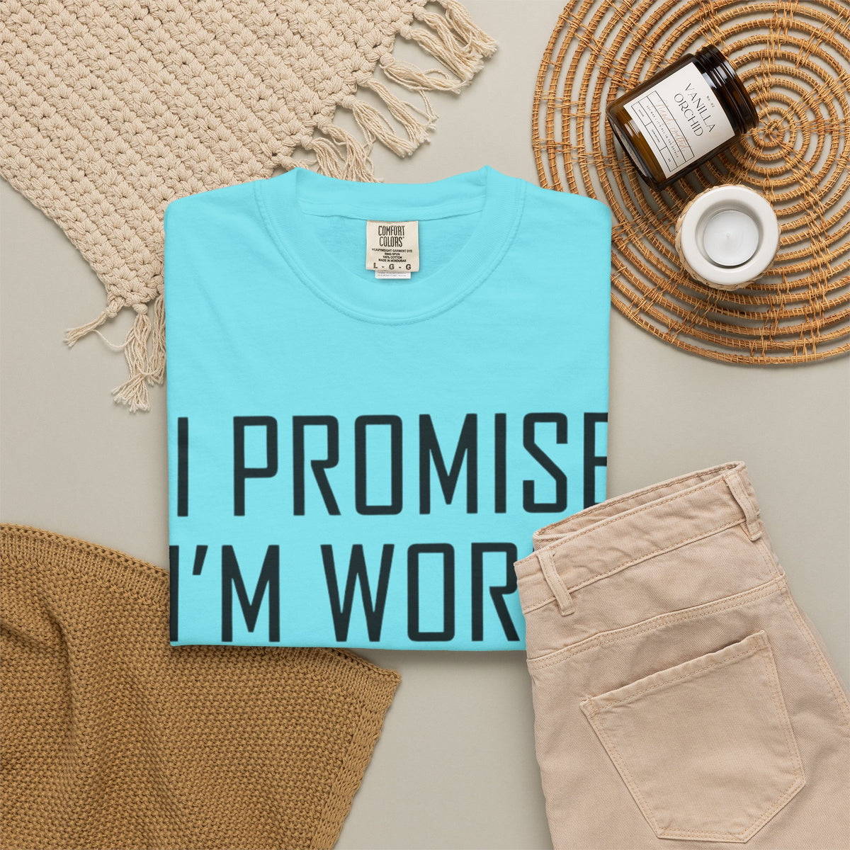 "Promise I'm Worse" Unisex Garment-Dyed Tee