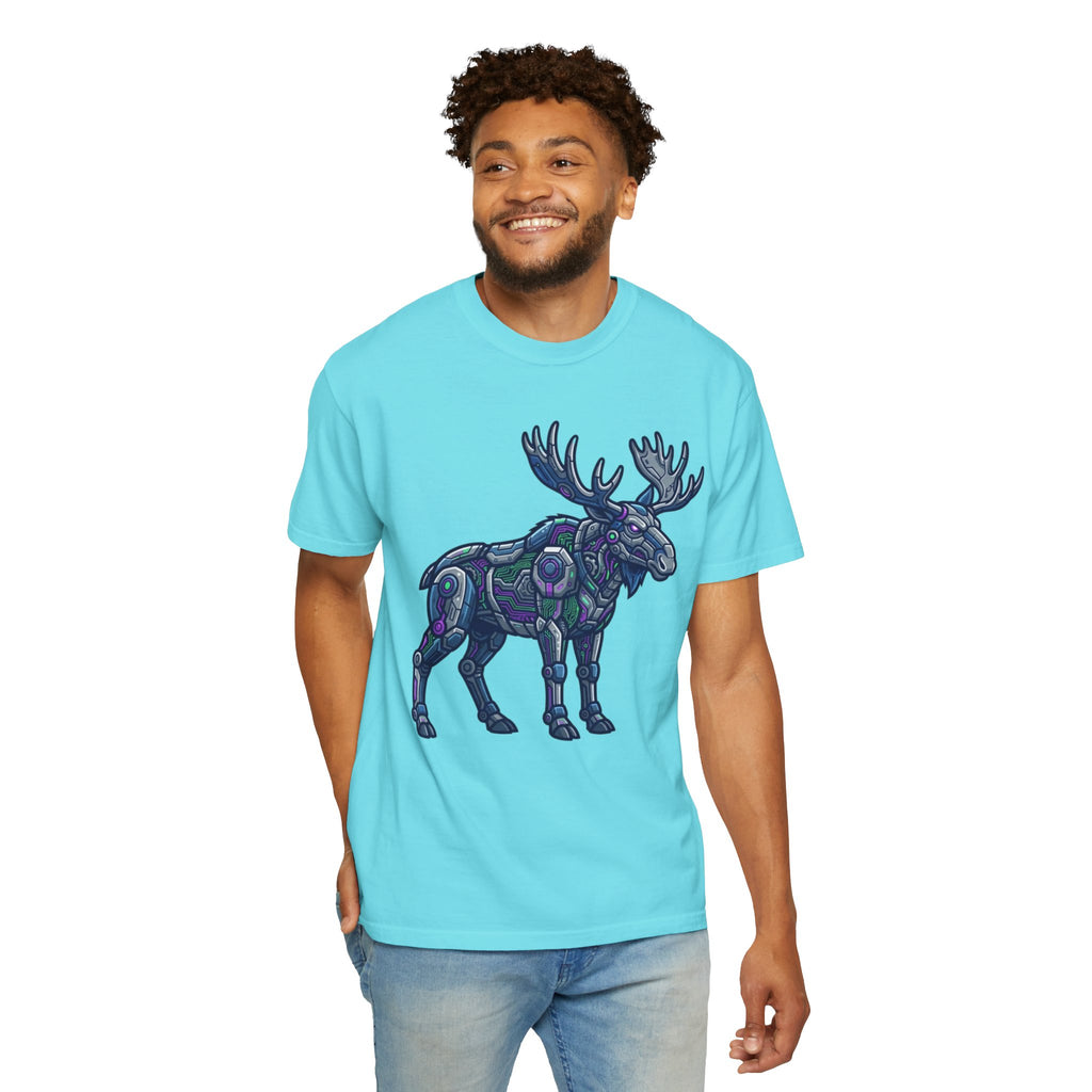 "Cyber Moose" Unisex Garment-Dyed Tee