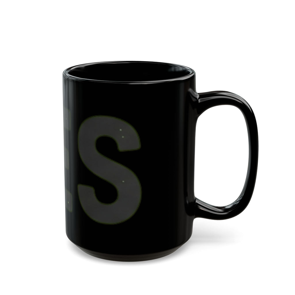 "Just Say Yes" Black Ceramic Mug — Graphic