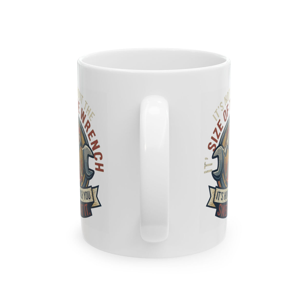"Size Matters" White Ceramic Mug