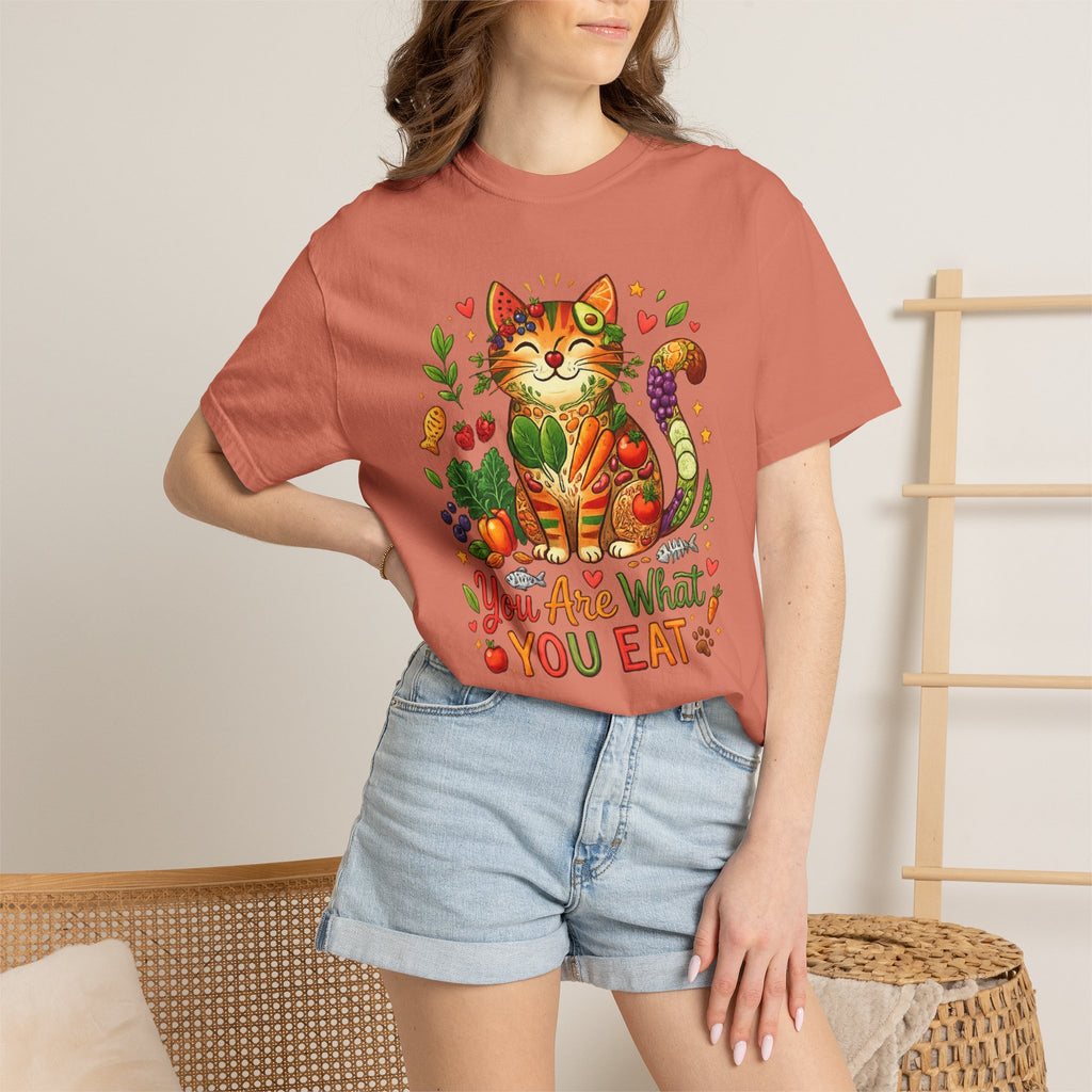 "You Are What You Eat - Cat 2" Unisex Garment-Dyed T-shirt