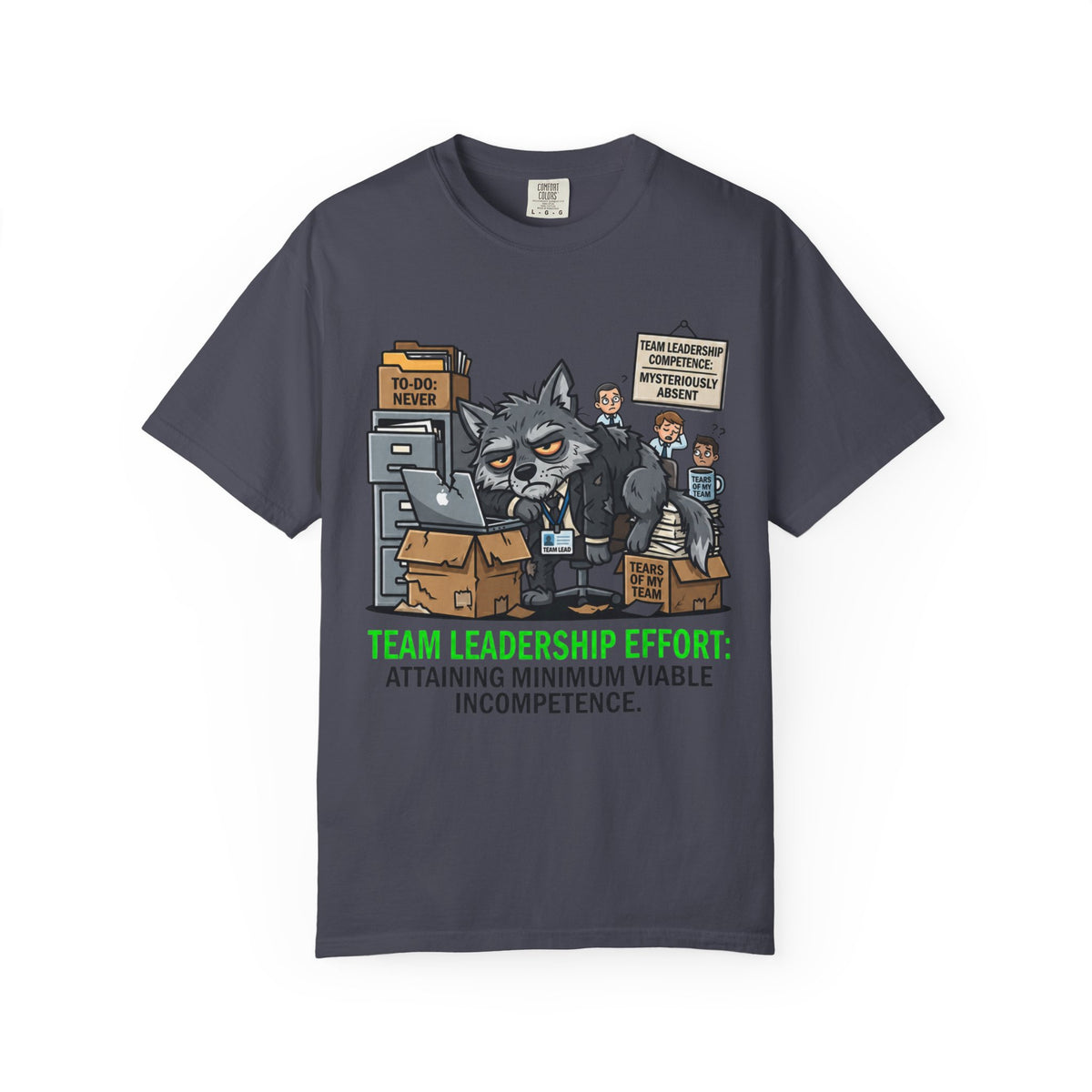 Color: Navy | Team Leadership Effort Unisex Garment-Dyed Tee