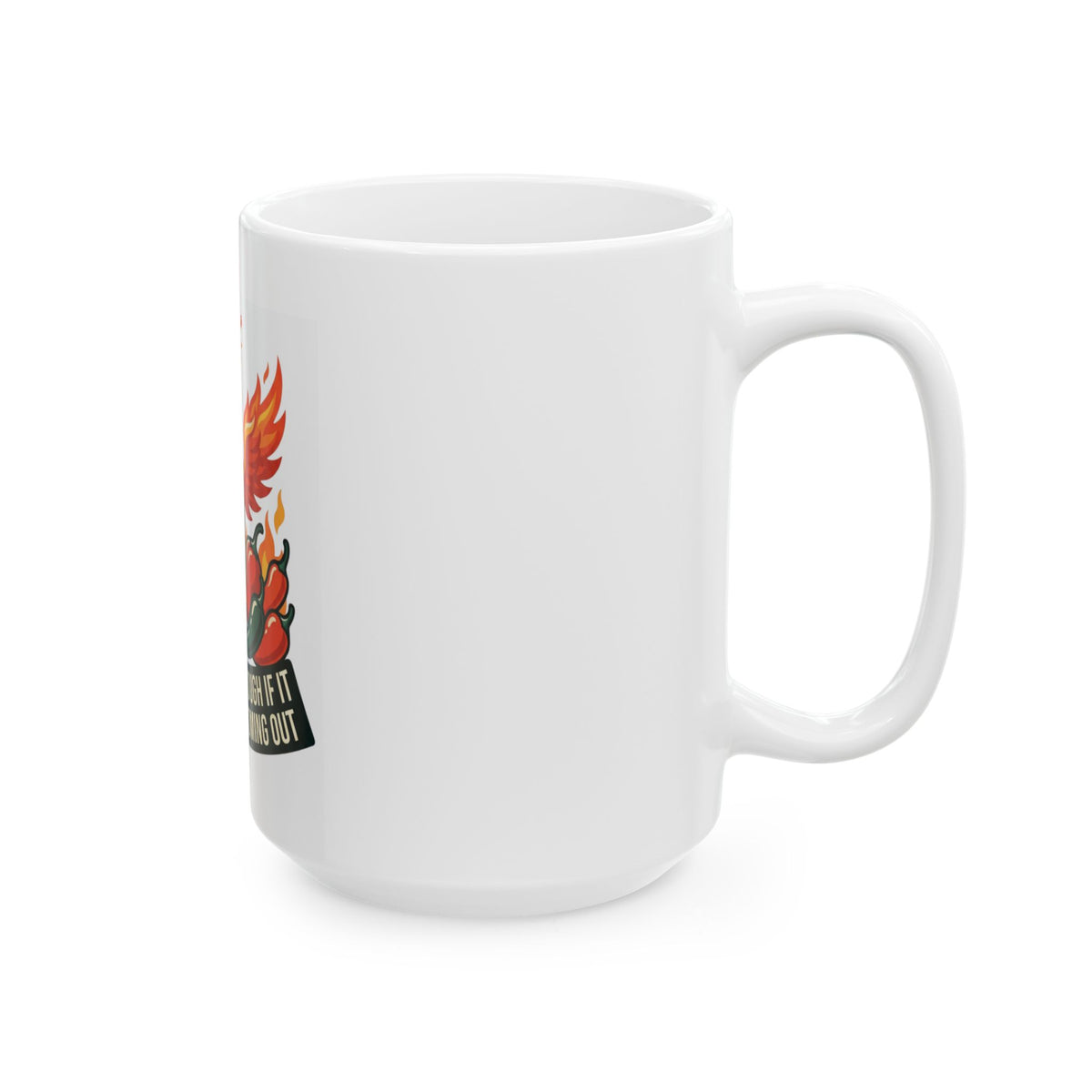 "Burns Coming Out" White Ceramic Mug