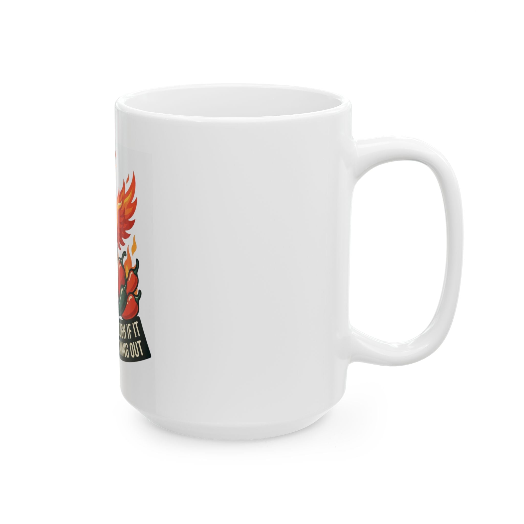 "Burns Coming Out" White Ceramic Mug