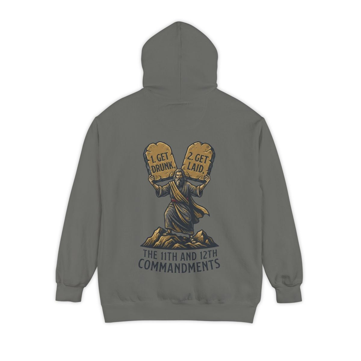 Color: Grey | 11th and 12th Commandment Garment-Dyed Hoodie