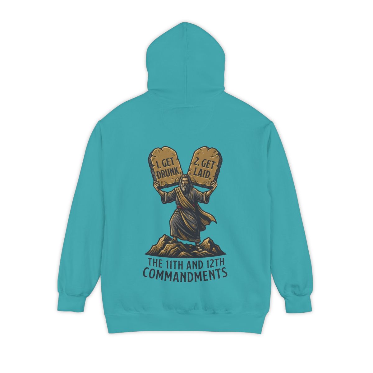 Color: Seafoam | 11th and 12th Commandment Garment-Dyed Hoodie
