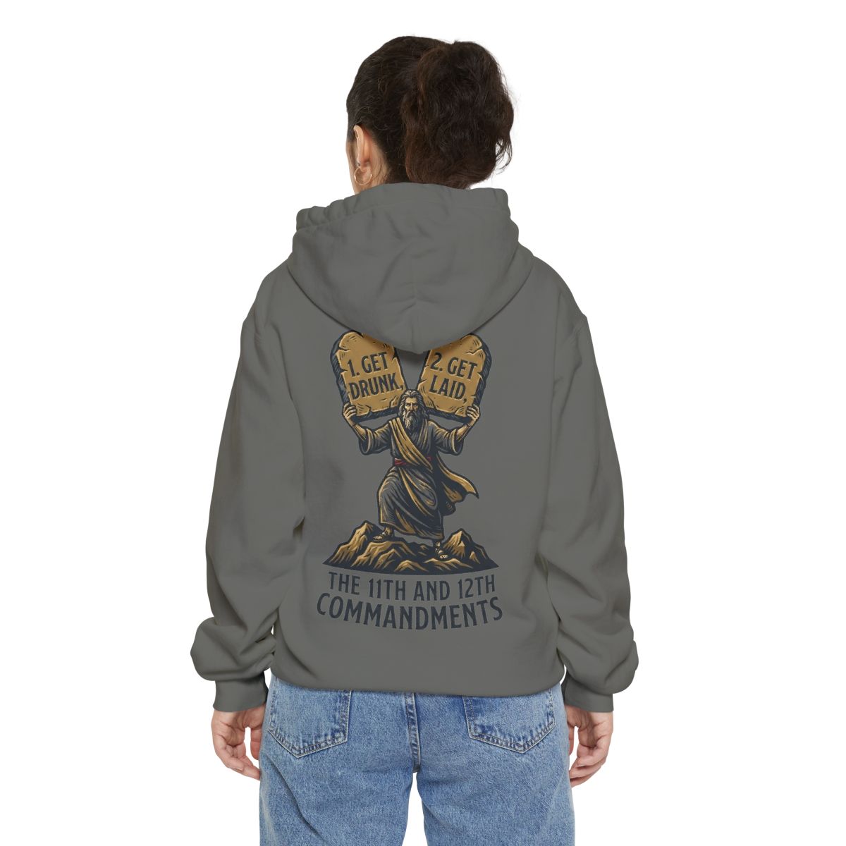 Color: Grey | 11th and 12th Commandment Garment-Dyed Hoodie