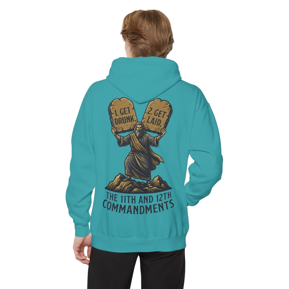 Color: Seafoam | 11th and 12th Commandment Garment-Dyed Hoodie