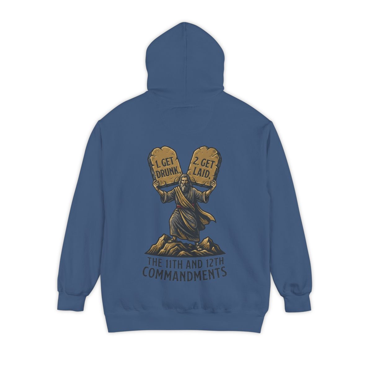 Color: True Navy | 11th and 12th Commandment Garment-Dyed Hoodie