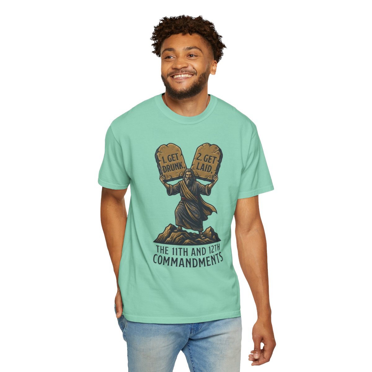 Color: Island Reef | 11th and 12th Commandment Unisex Garment-Dyed Tee