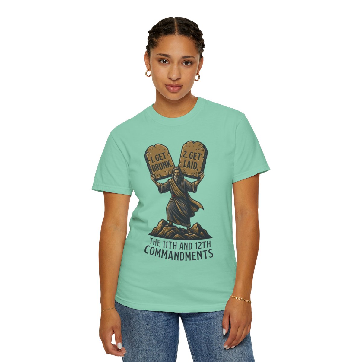Color: Island Reef | 11th and 12th Commandment Unisex Garment-Dyed Tee