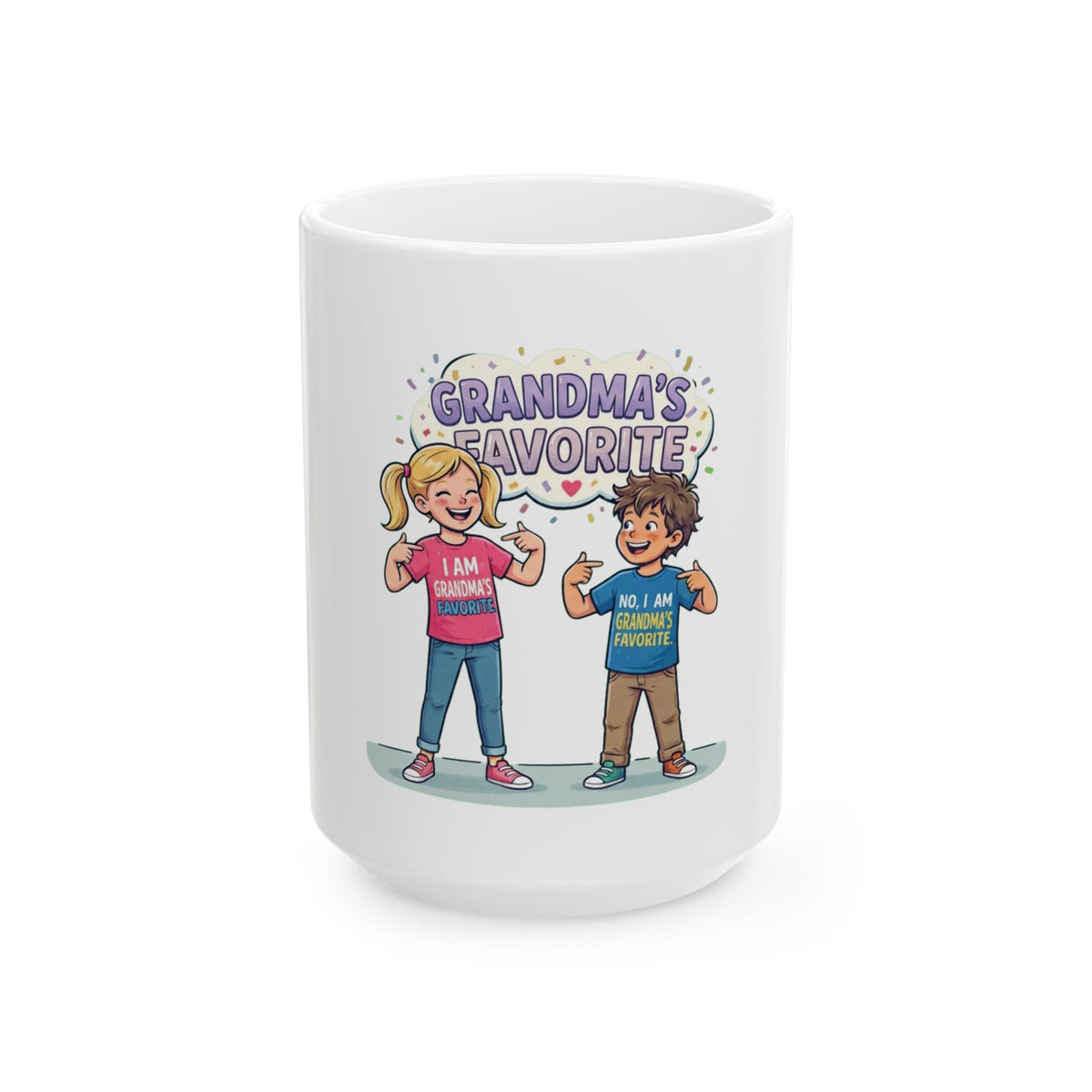 "Grandma's Favorite" White Ceramic Mug