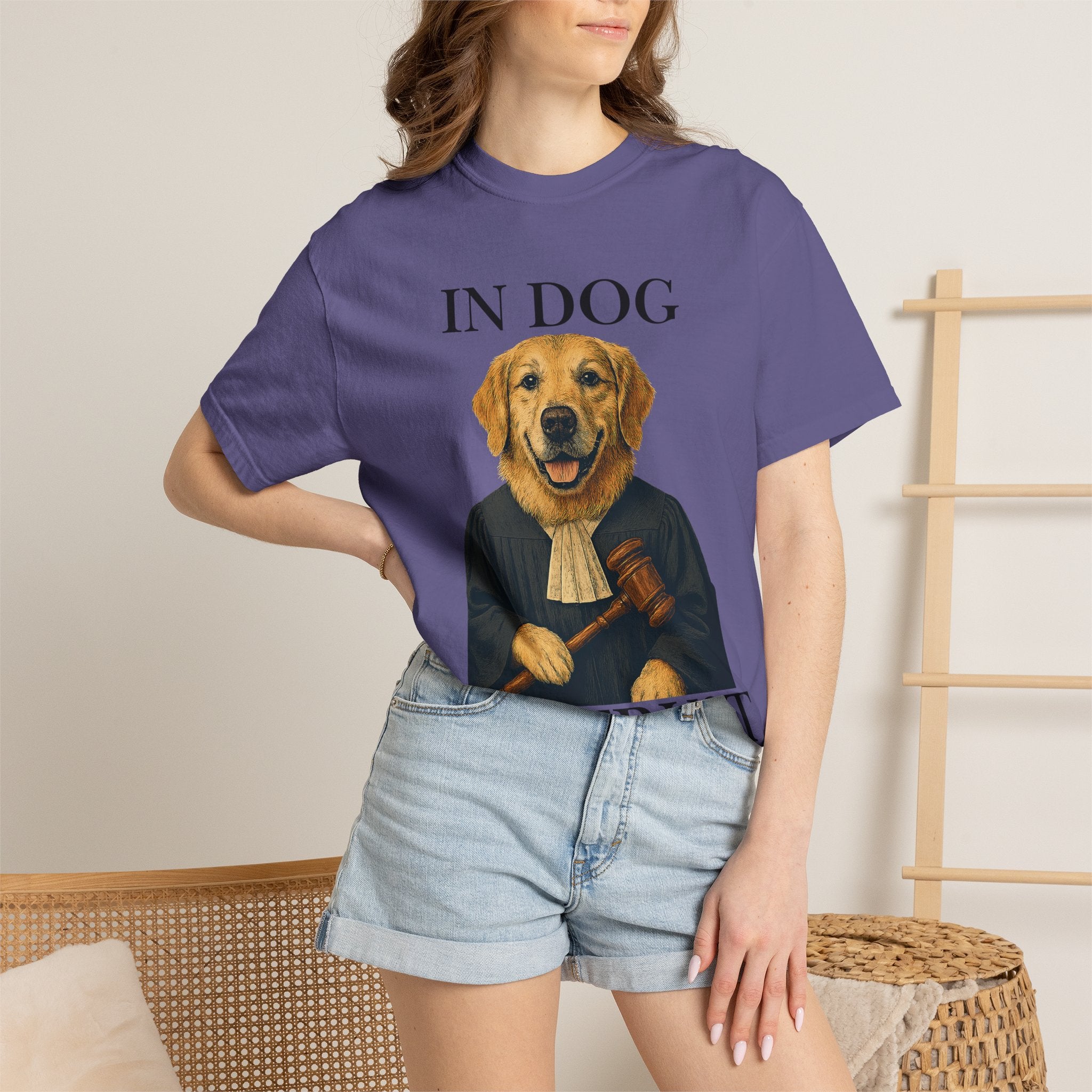 "In Dog We Trust (The Honorable Goldie)" Unisex Garment-Dyed T-shirt