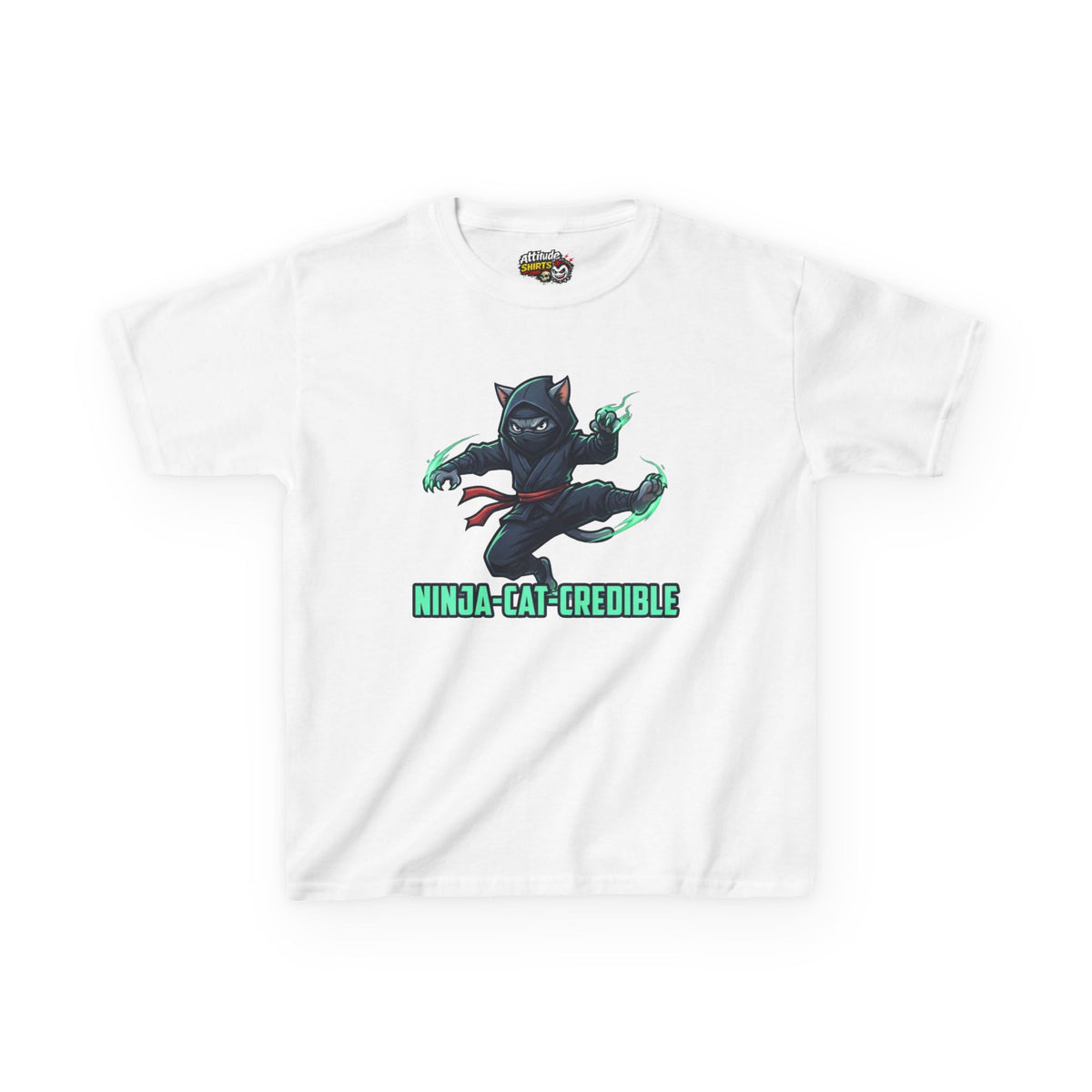 "Ninja Cat Credible" Kids Tee