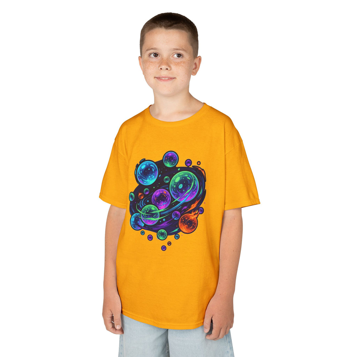 Color: Gold | MinMin Lights (Australian Folklore) Kids Tee