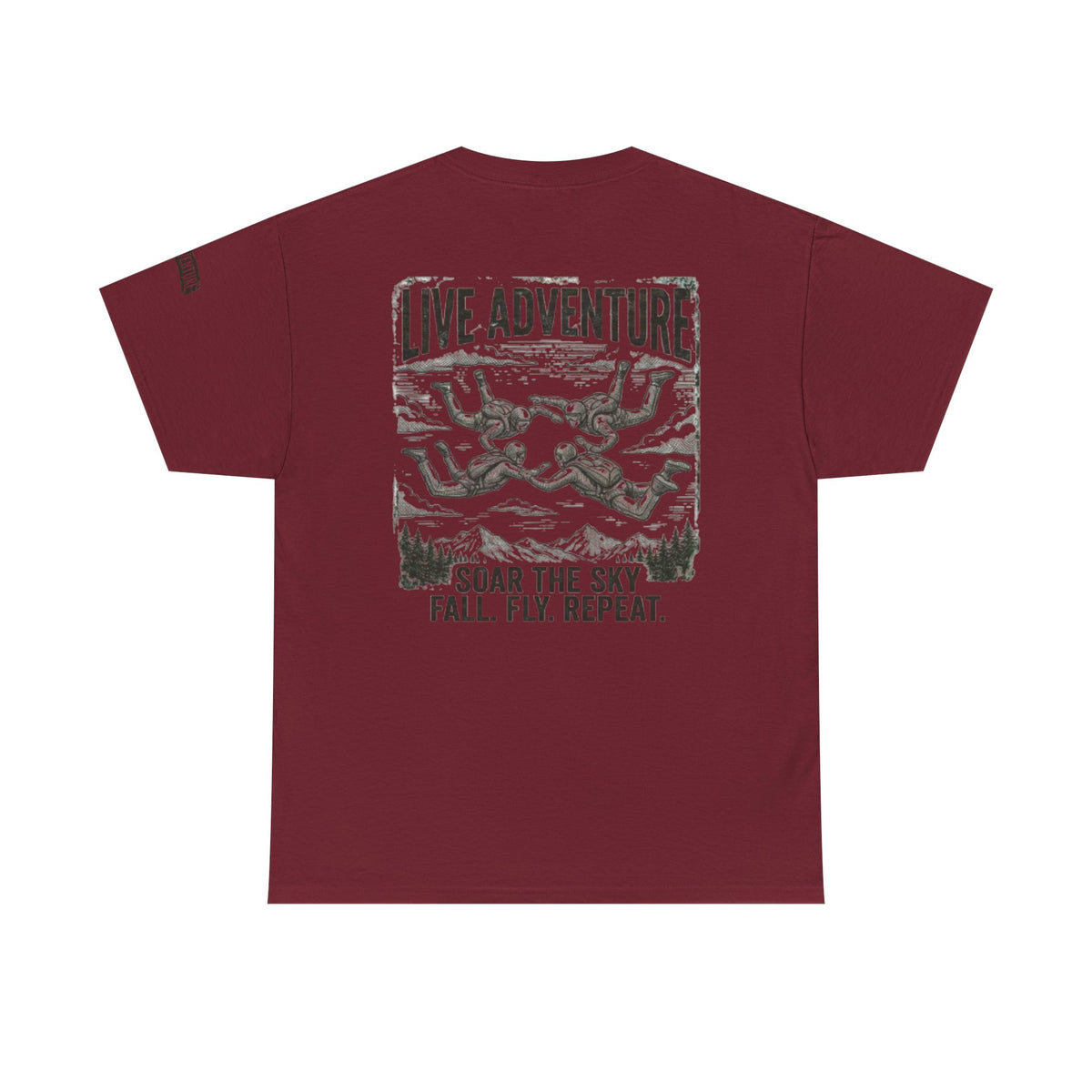 Color: Garnet | Live Adventure - Skydive Premium Graphic Tee