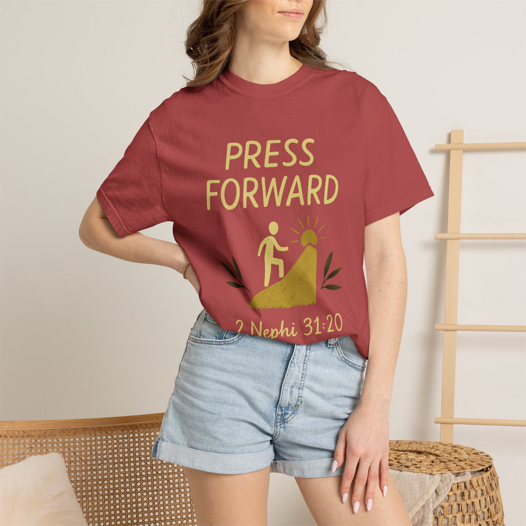 "Press Forward" Unisex Garment-Dyed T-shirt