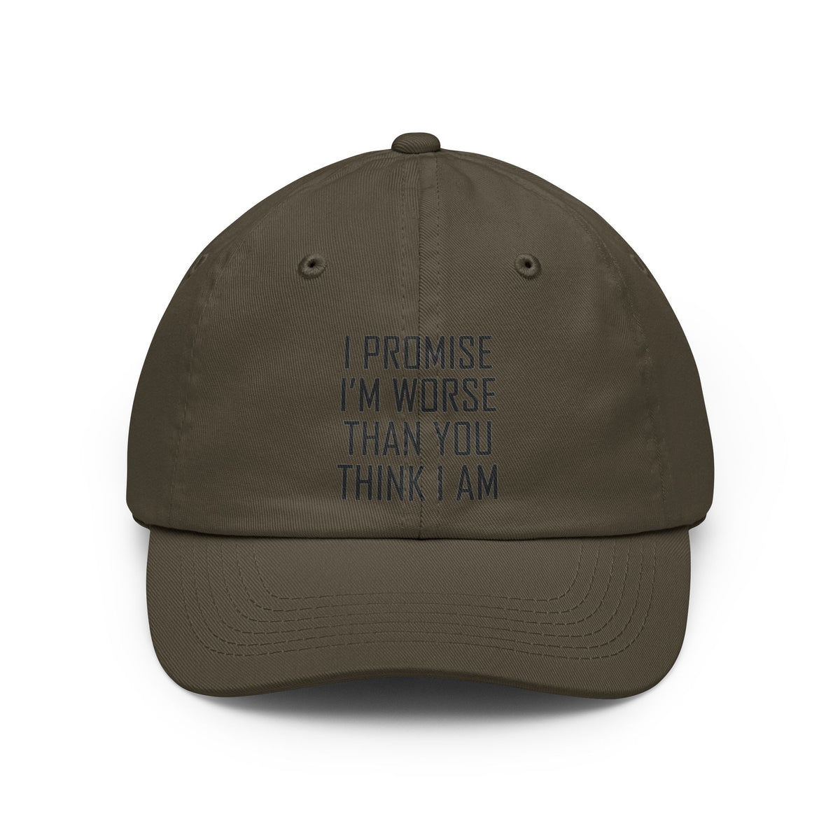 Color: Olive | Promise I'm Worse Dad Hat