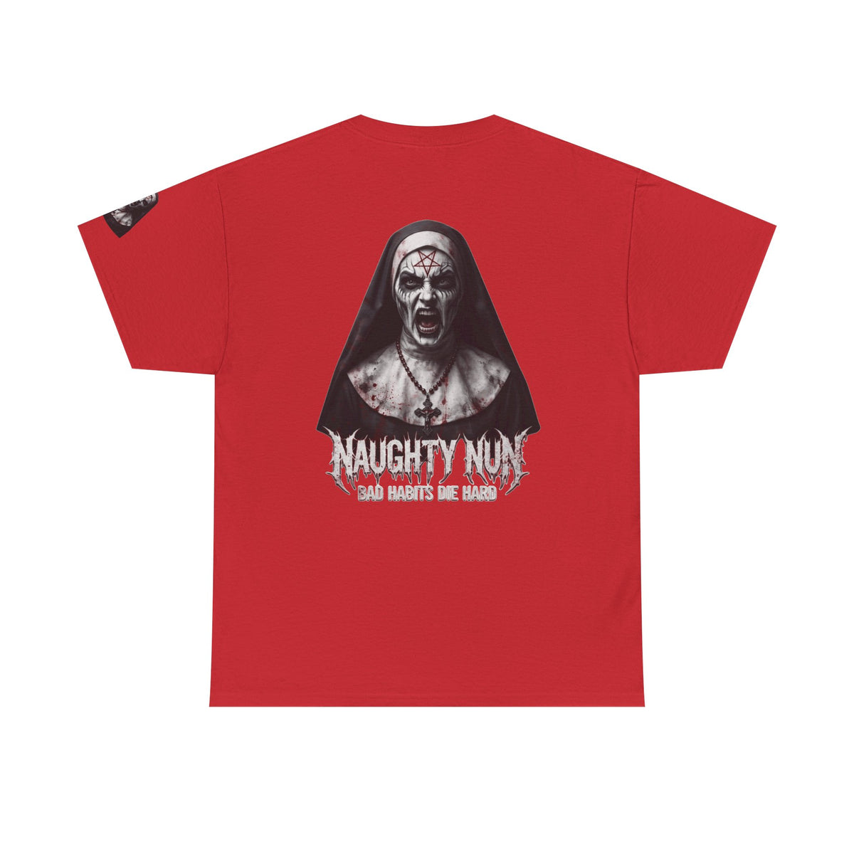 Color: Red | Naughty Nun Premium Graphic Tee