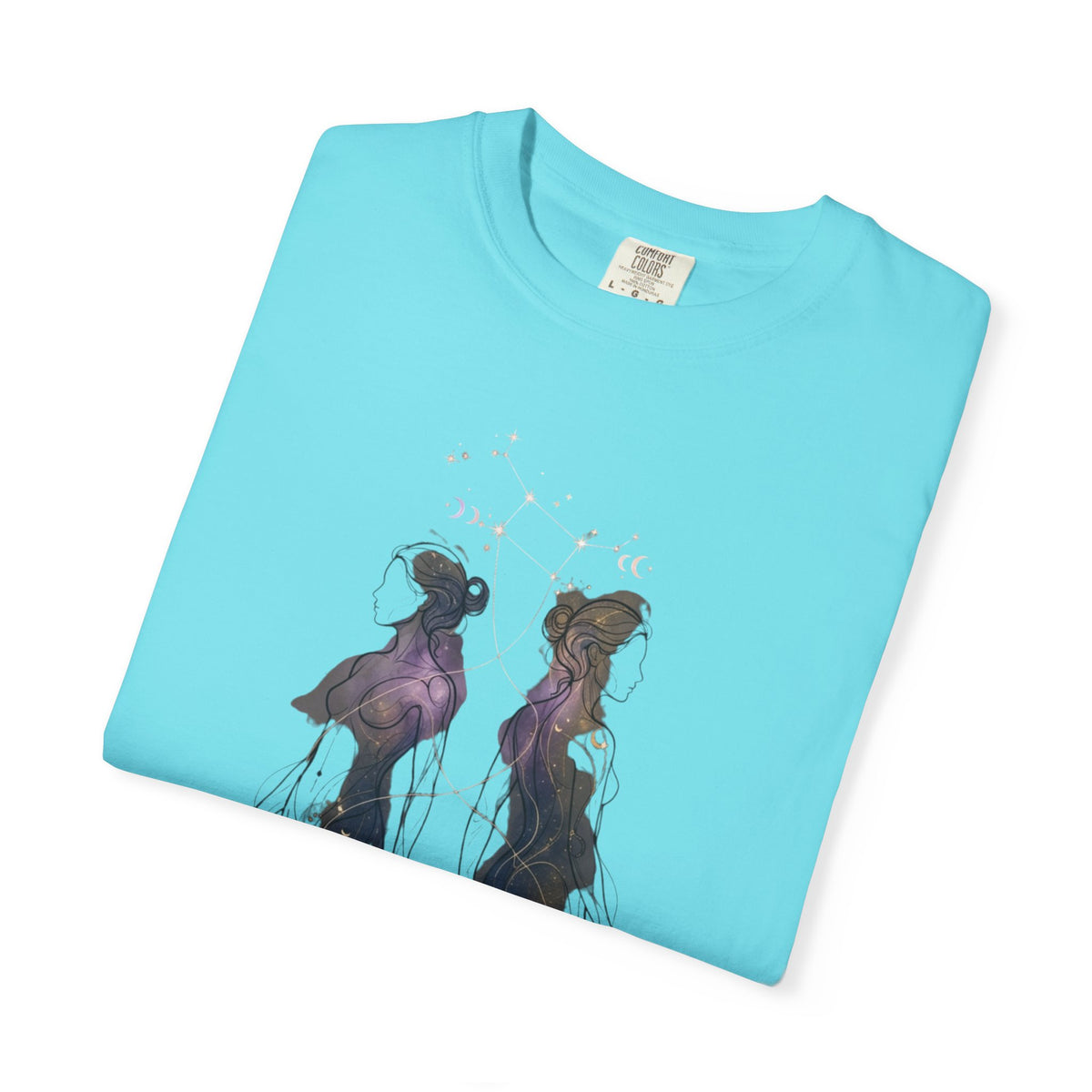Gemini The Celestial Twins Unisex Garment-Dyed Tee