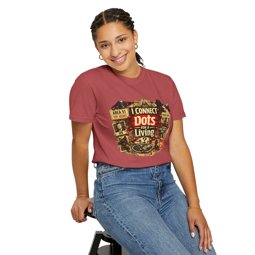 "I Connect Dots For Living" Unisex Garment-Dyed Tee