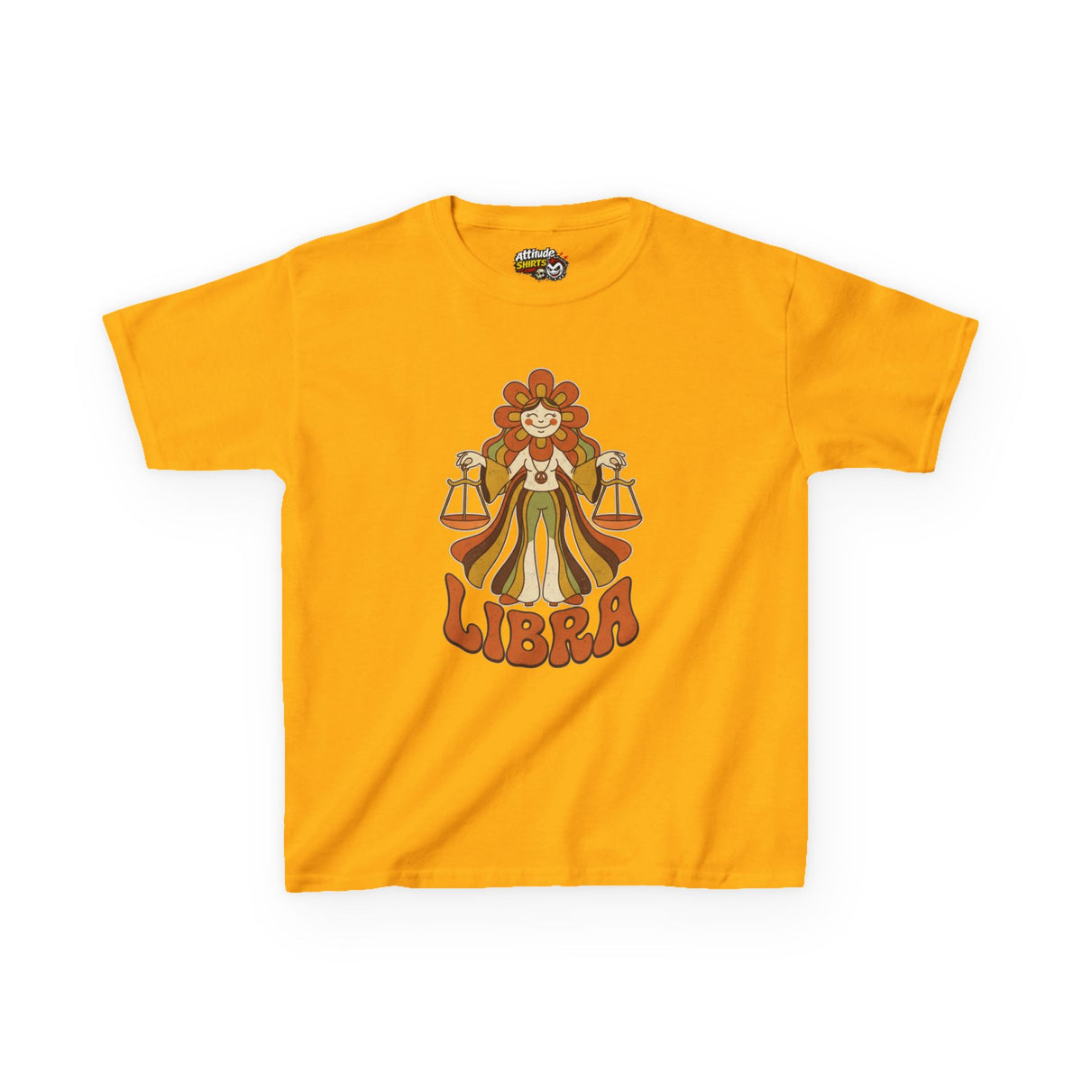 "Retro Mascot Groovy Libra" Kids Tee