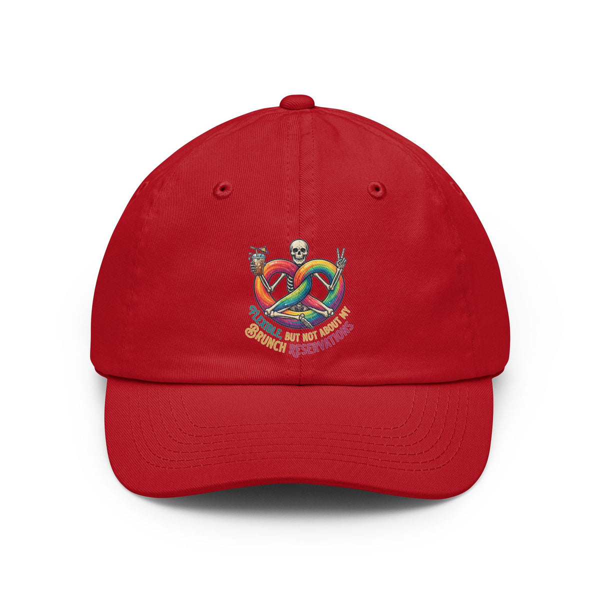 Color: Red | Flexible But Not About Brunch Dad Hat