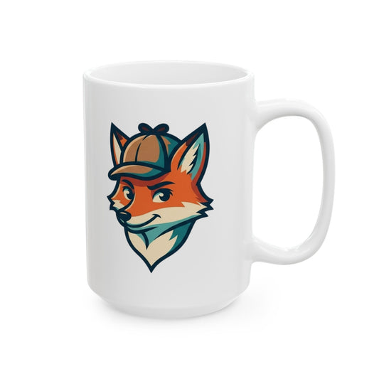 "Fox Credible" White Ceramic Mug — Graphic