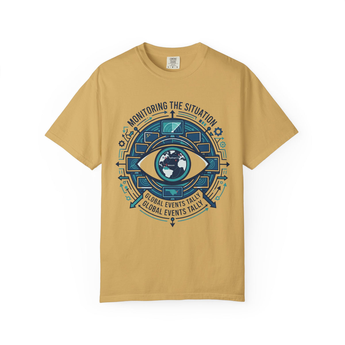 Color: Mustard | Monitoring the Situation Unisex Garment-Dyed Tee