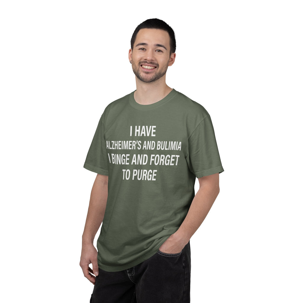 "Binge But Forget to Purge" Unisex Garment-Dyed Tee