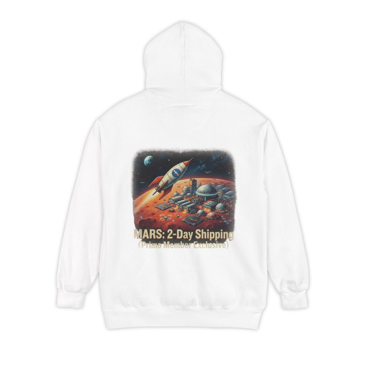 Color: White | Mars 2 Day Shipping Garment-Dyed Hoodie