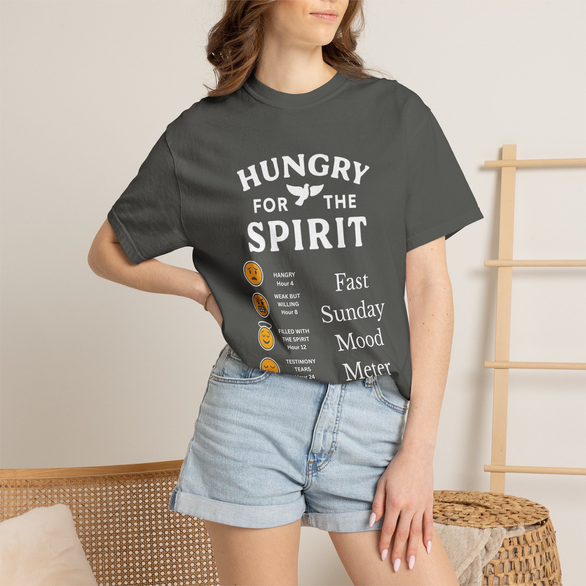 "Fast Sunday Mood Meter" Unisex Garment-Dyed T-shirt