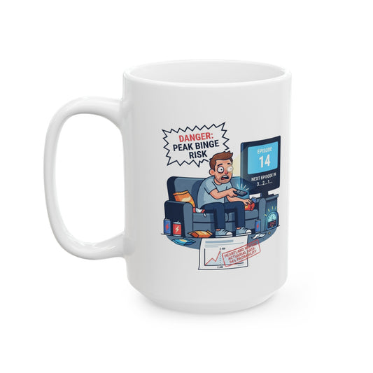 "Peak Bing Risk" White Ceramic Mug