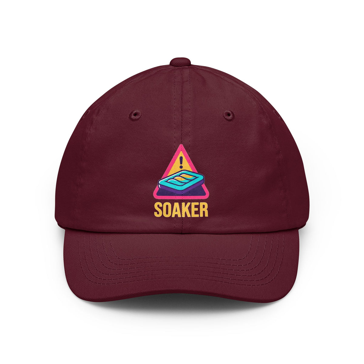 Color: Maroon | Professional Soaker Dad Hat — Graphic