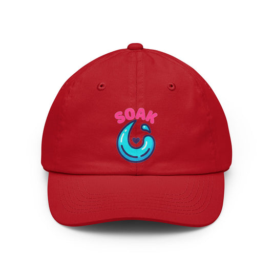 Color: Red | Soaking Makes Me Wet Dad Hat — Graphic
