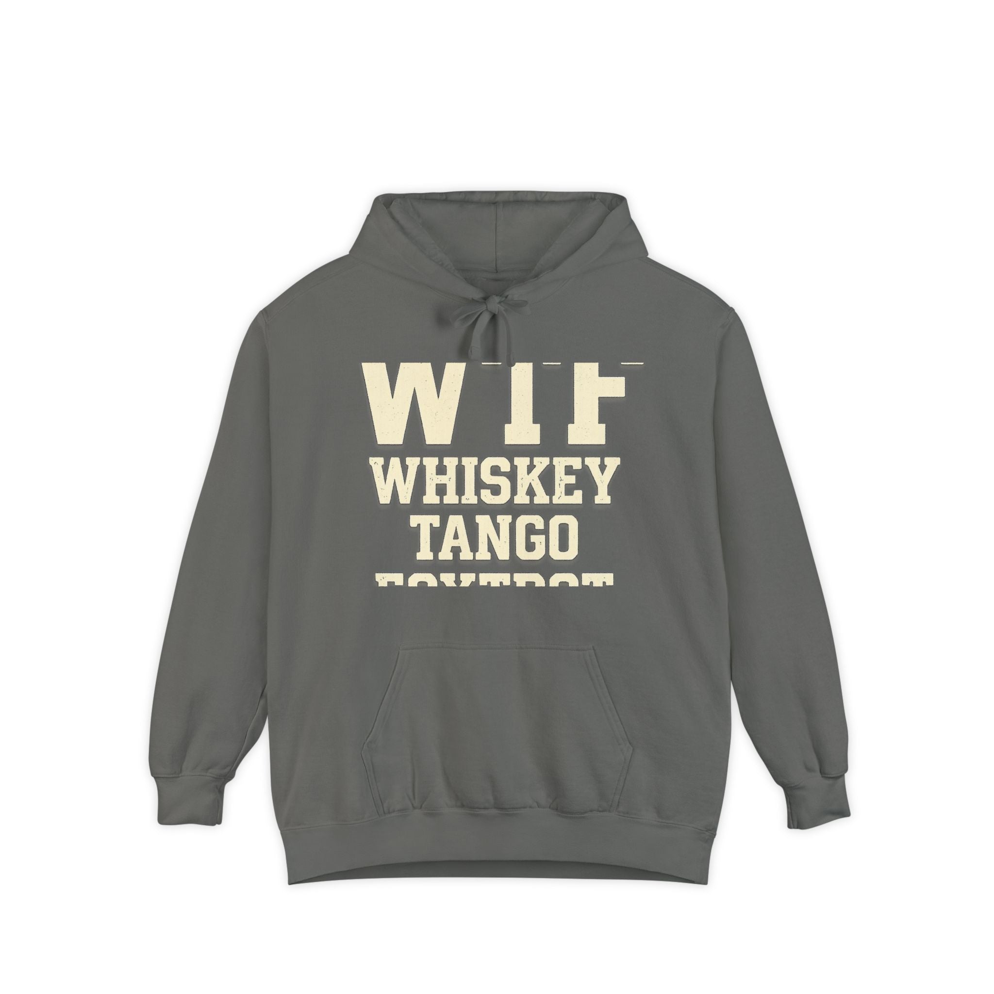 Whisky Tango Foxtrot - WTF Decoded | Garment-Dyed Hoodie — AttitudeShirts
