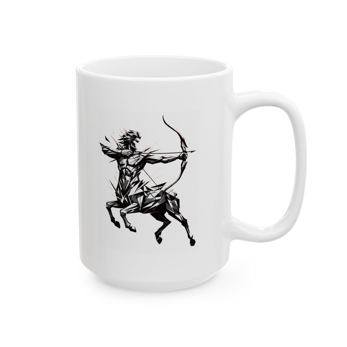 "Sagittarius The Archer Centaur" White Ceramic Mug — Graphic