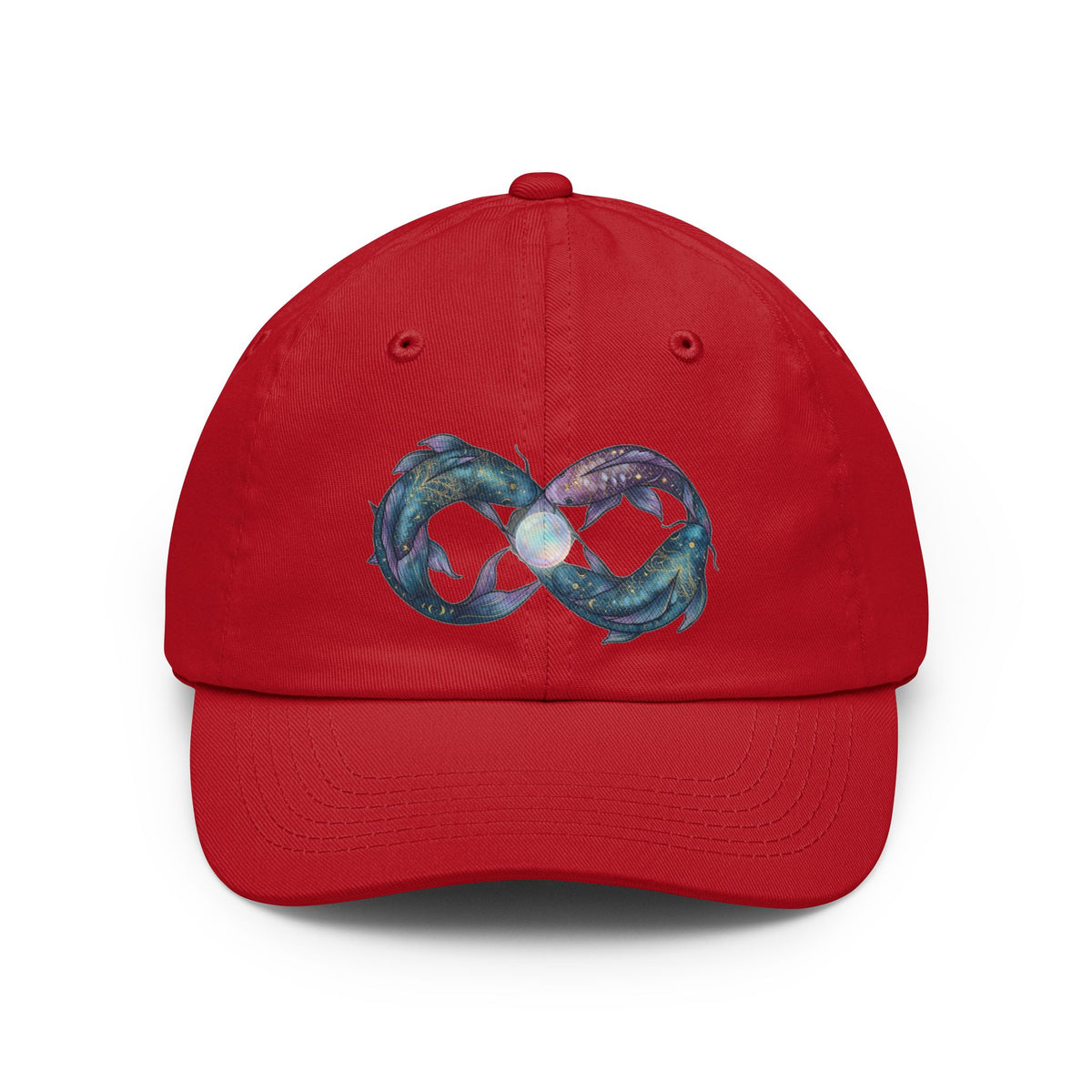 Color: Red | Pisces The Infinite Fish Dad Hat — Graphic
