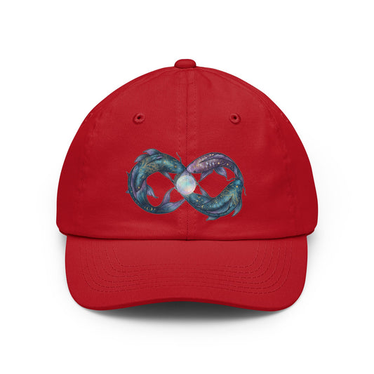 Color: Red | Pisces The Infinite Fish Dad Hat — Graphic