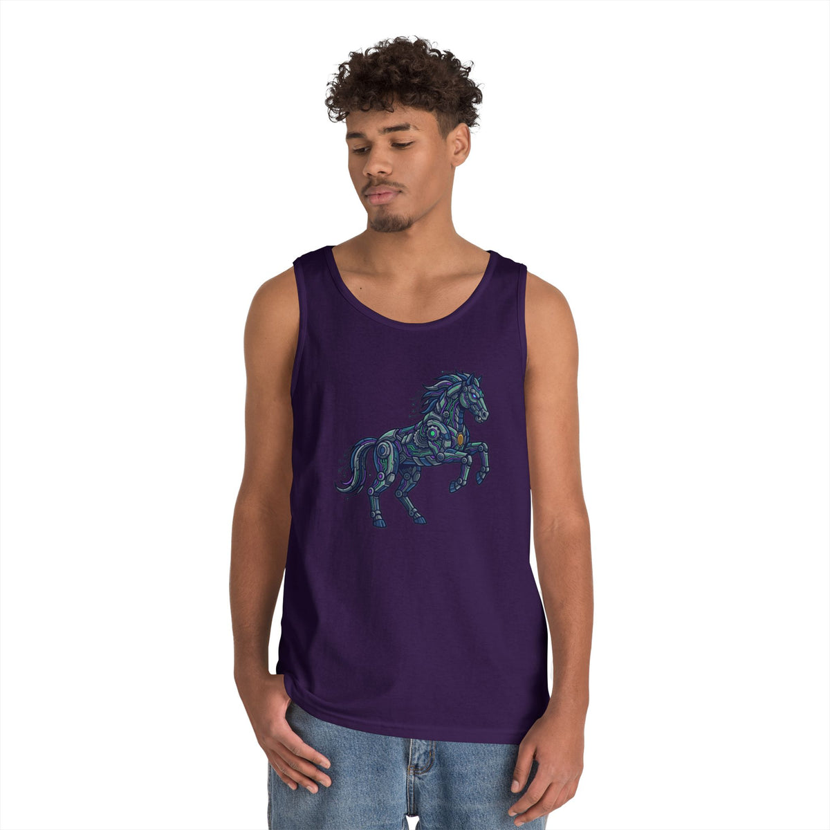 Color: Purple | Cyber Mustang Tank Top