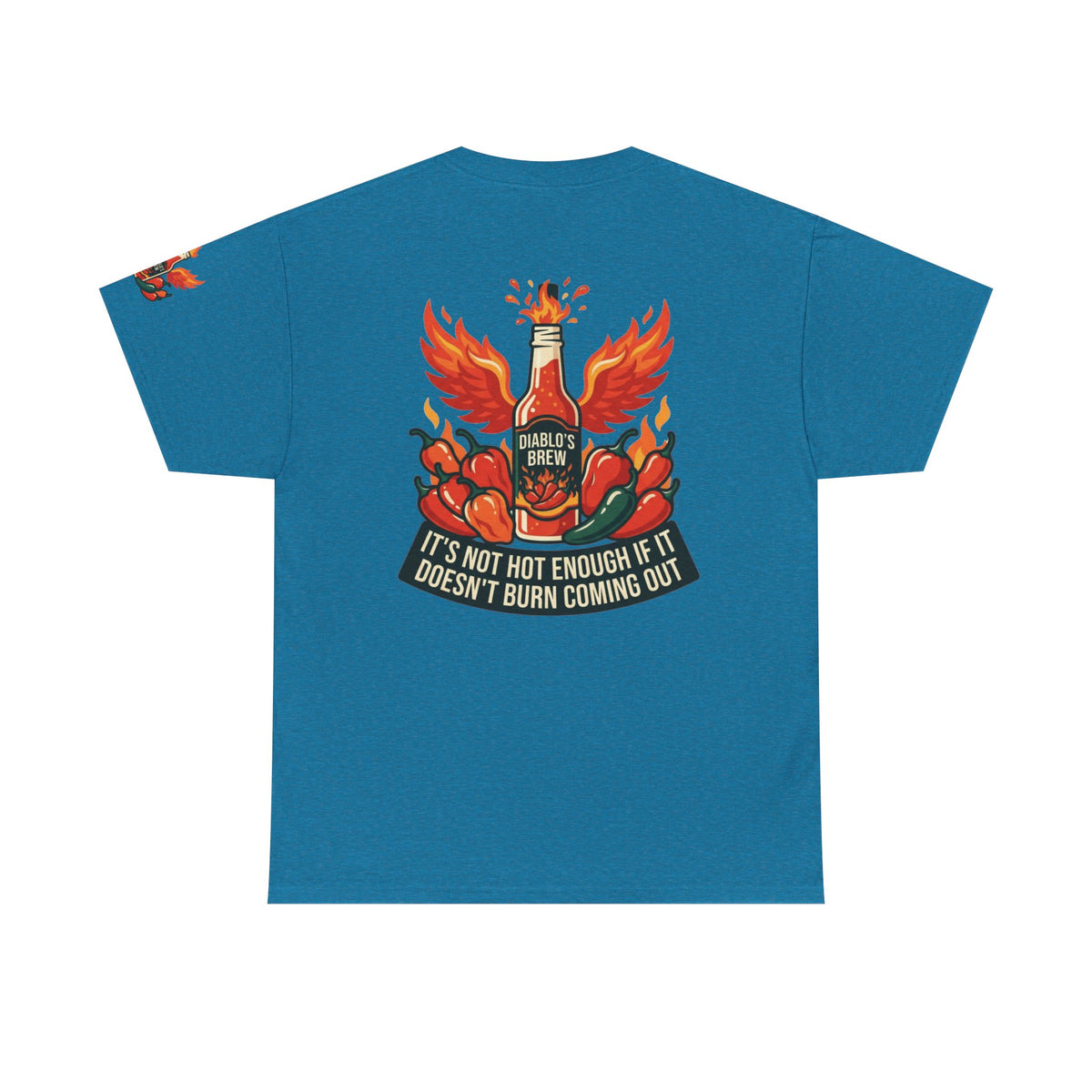 Color: Antique Sapphire | Burns Coming Out Premium Graphic Tee